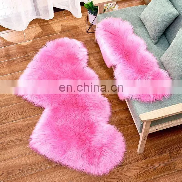 Wholesale Different Shapes Colors Fur Rugs Faux Carpet photo-5
