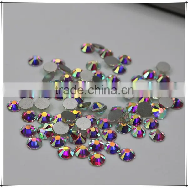Top Quality Very Bright Nail Art Rhinestones Crystal AB Clour Silver Flatback Non Hot Fix Rhinestone for DIY Nails Decoration photo-3