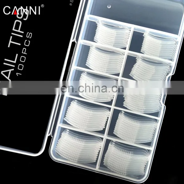 86110 100PCs/Box False Nails Mold Clear Full Cover Poly Nail Tips Scale Tools With Clip UV Gel Acrylic Quickly Extended Tips photo-4