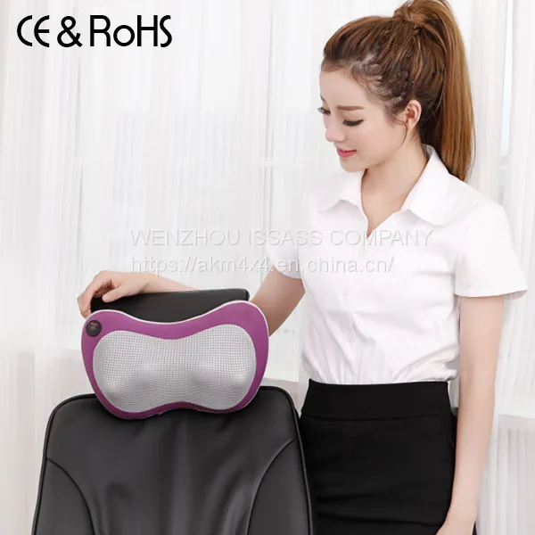 Head Shoulder Back Neck Shiatsu Massage Pillow With Heating photo-3