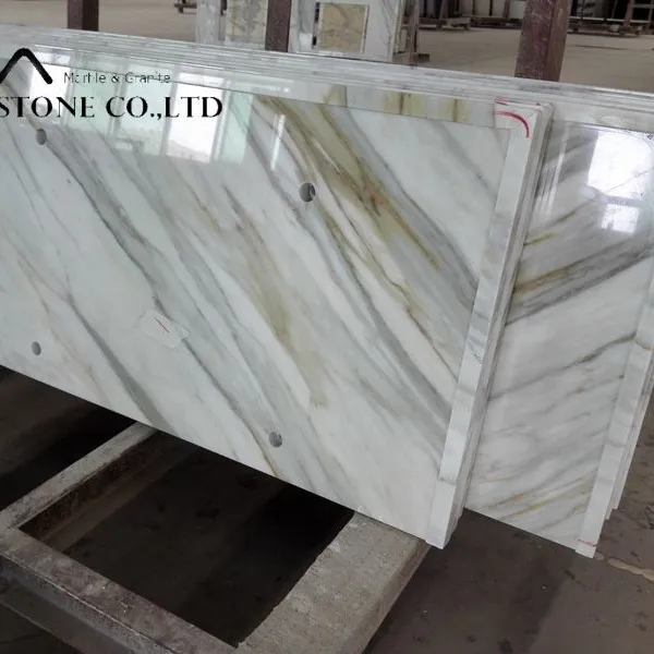 China Manufacturer Italy Calacatta White Marble Vanity Top Bathroom photo-4