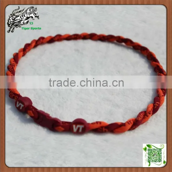 NCAA Virginia Tech University Sports Twisted Tornado Necklace