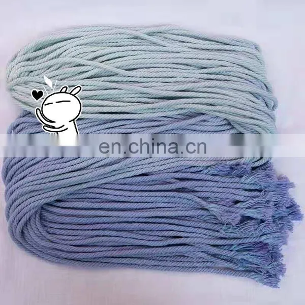 Wholesale Wall Decorative Colored Cotton Rope Diy Handmade Gradient Cords Macrame Polyester / Cotton,cotton/polyester 3mm Spun photo-3