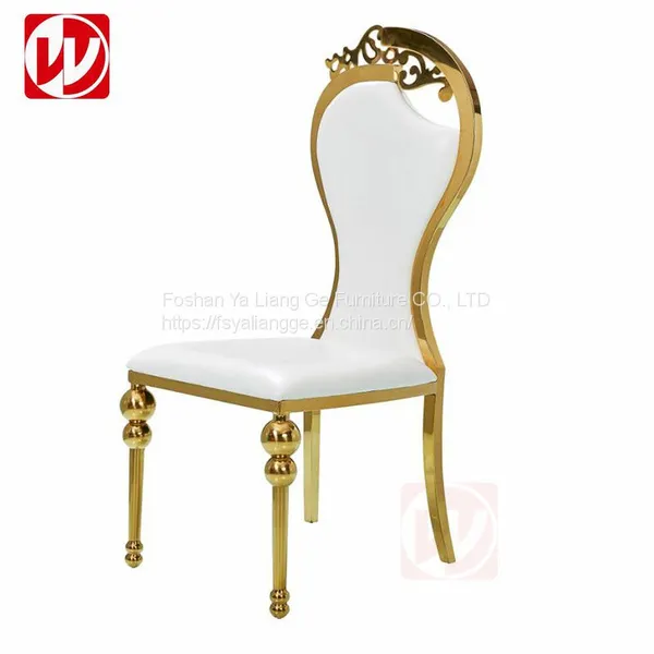 Modern Design Hotel Restaurant Banquet Furniture Gold Stainless Steel Kitchen Dining Room Chairs photo-2