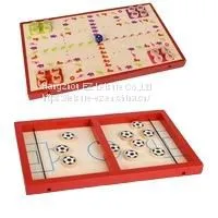 Colored Bouncing Chess Hockey Game Table Desktop Battle 2 in 1 Ice Hockey Game photo-2