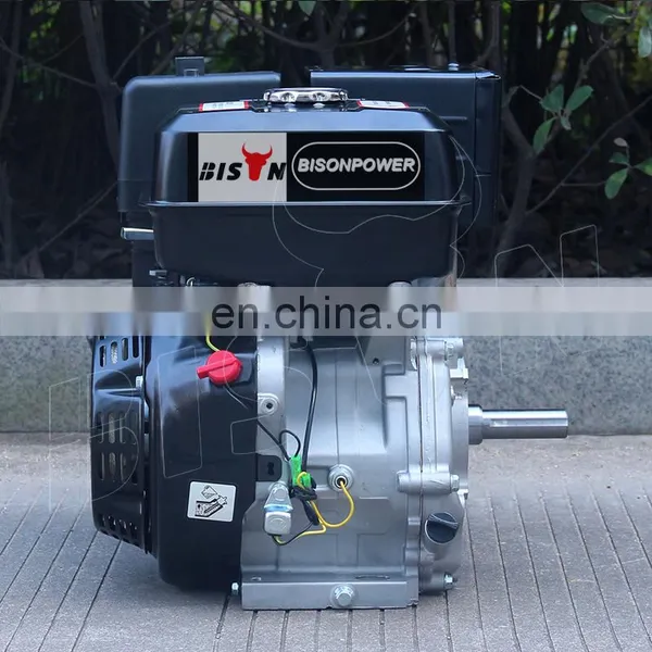 BISON Small Best Quality Air Cooled Ohv 190f 15hp 420cc Gasoline Petrol Engine Electric Start photo-2