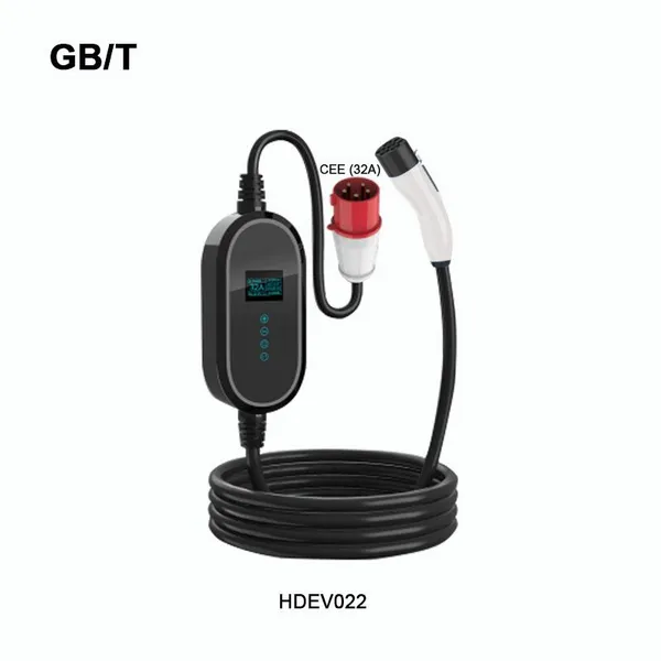 Портативный зарядный устройств для электромобилей CEE (32А) на GB/T 16А 32А Домашний зарядный станция для электромобилей HDEV022