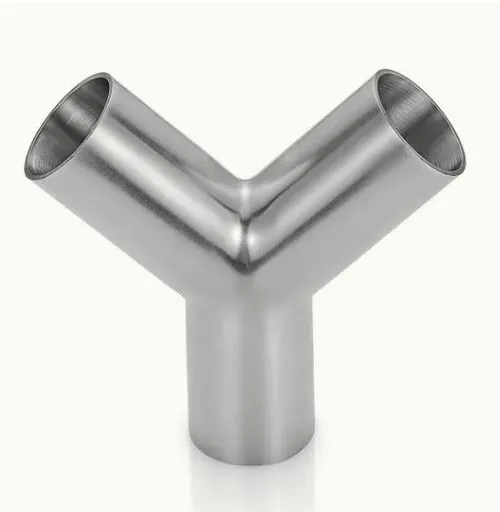 304 316L Stainless Steel Welding Hygienic Sanitary 3 Way Tee Y Type Pipe Fitting photo-5
