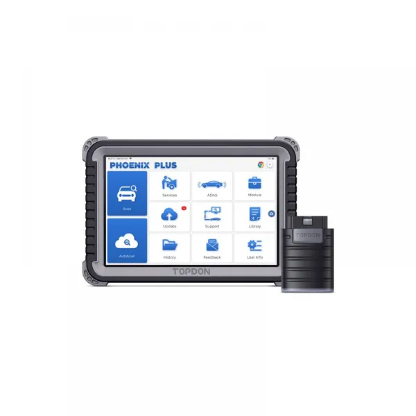 TOPDON Phoenix Plus Integrated Diagnostic Tool Bi-Directional Control Topology Mapping 41 Maintenance Services ECU Coding VAG 2 Years Update photo-3