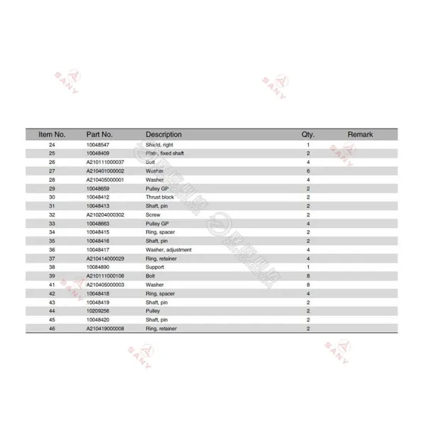 Genuine & OEM Spare Parts Catalog SANY Crane Parts Name for SANY Cranes photo-6