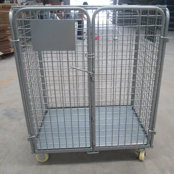 Carretilla de almacén plegable de alta resistencia para el transporte de materiales en fábricas y logística