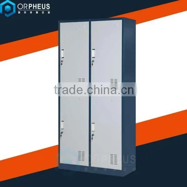 Promotional Unassembled Double Tier 4 Doors Metal Wardrobe Lockers for School Gym Locker photo-2