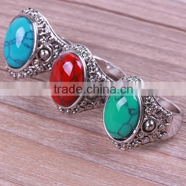 2015 Fashion Jewelry Indonesia Prong Setting India Turquoise Jewelry Ring photo-4