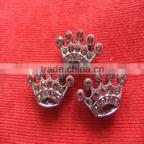 Compet Produce 10mm Slide Charm Crown, Metal Crown, Fashion Full Rhinestone Crown photo-4