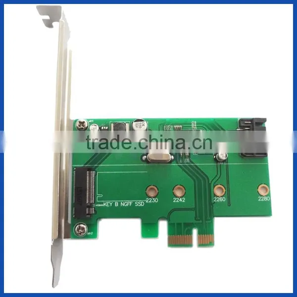 PCI Express PCie to NGFF M.2 Key-B 2280 SSD With SATA III 6Gbps Expansion Adapter Card photo-4