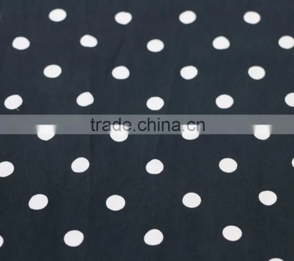 Summer Top Selling Women Dresses Cupro Type100%viscose Twill Dot Print Fabric photo-3