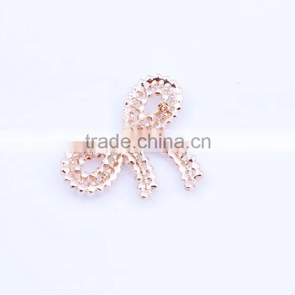 European Classic Platinum Micro Explosion Zircon Fashion Exquisite Bow Brooch Men Wedding Brooch photo-6