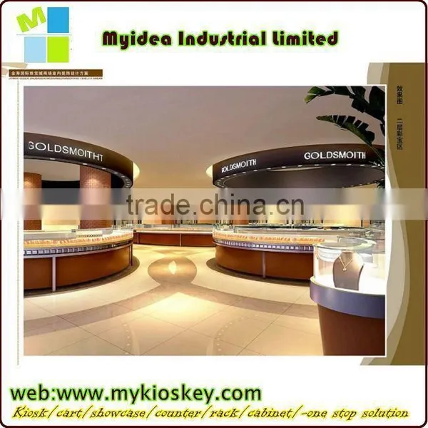 Marvelous Retail Store Design High End Wood and Glass Jewelry Counter photo-2