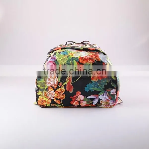 3416 SS Collection Elegant Flower Printing PU Backpack 2016 For Ladies Quality Choice photo-5