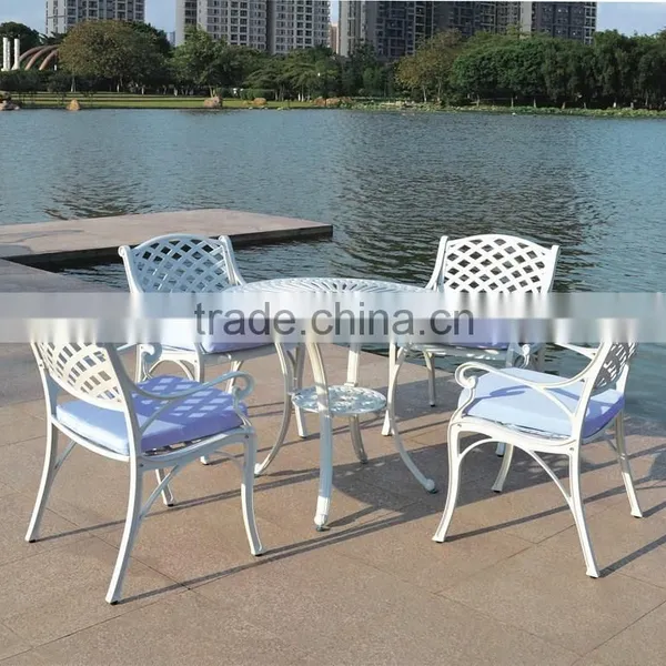 White Black Bronze Outdoor Aluminum Metal Iron Garden Chair photo-6