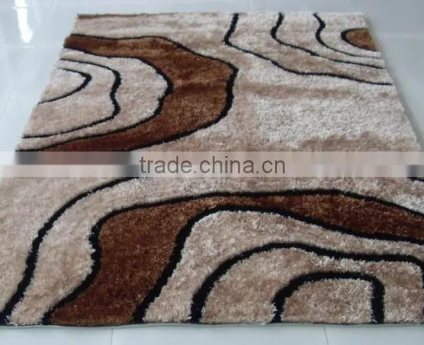 Korea Shaggy Carpet Rose Shape Red Silk Carpet, Mat,rug for Door photo-3