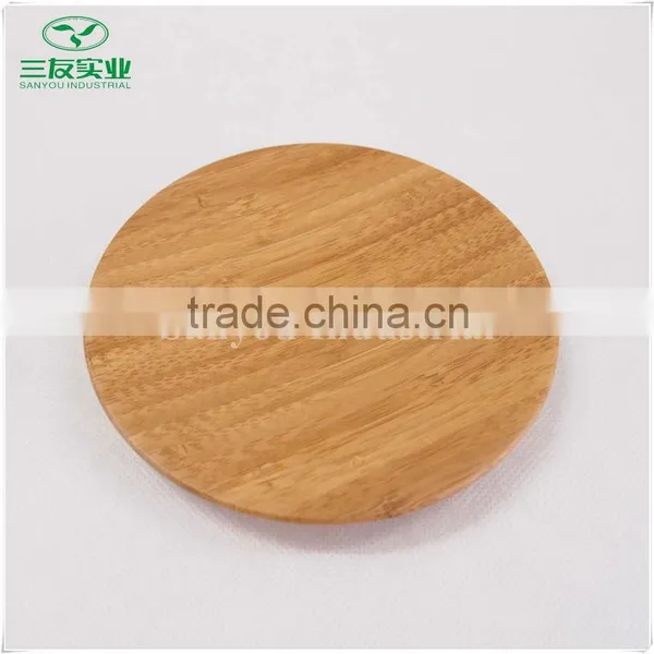 2016 Newly Good Strength Natural Bamboo Plate 16cm Dia