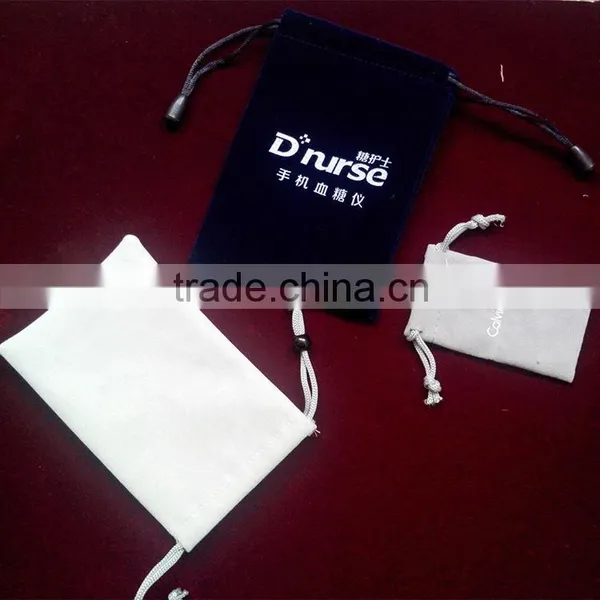 High-end Velour Smart Phone Bag With Button photo-3