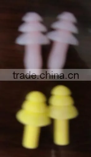 Chemical 3 Flange Silicone Ear Plugs in Pipe Soundproof Silicone Ear Plug SNR 29 Without String for Sales photo-4