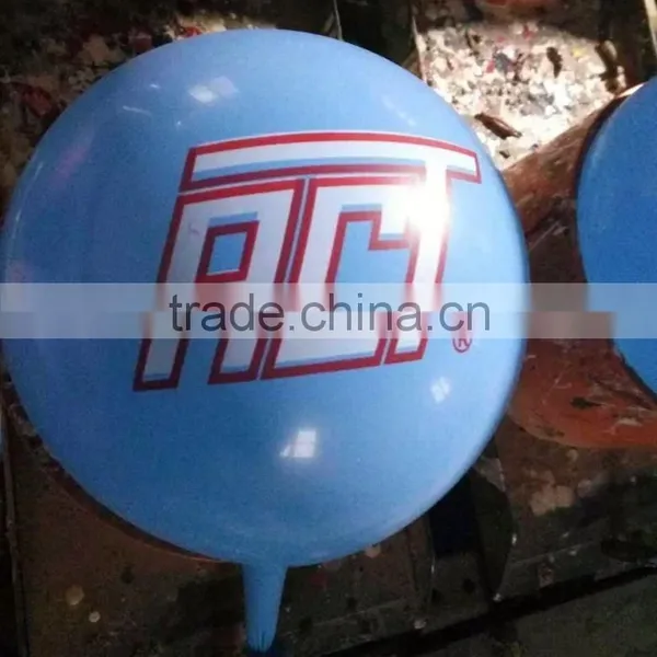 10 Inches Round Shape Printing Blue Latex Balloon