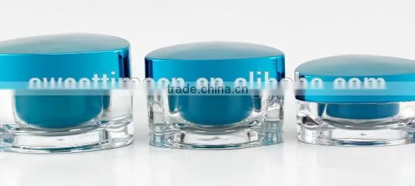 Acrylic Jar Bule Acrylic Empty Jar for Cream photo-3