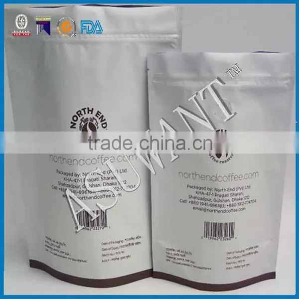 Factory Price Drip Foil Coffee Bag Wholesale Stand up Matte White Zipper and Valve Bag photo-4