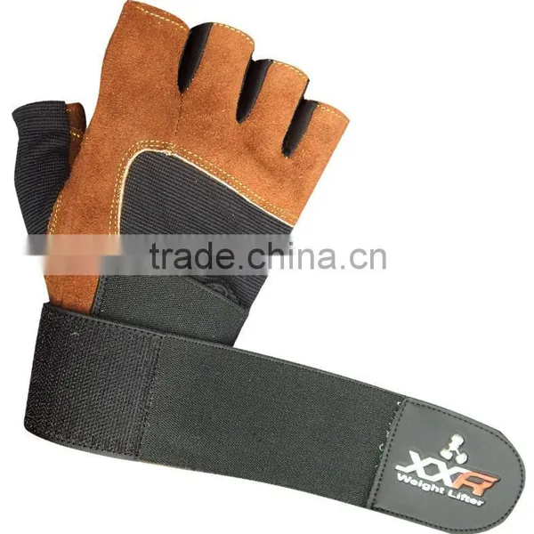 XXR BROWN Weight Lifting Gloves Strengthen Training Fitness Gym Exercise Workout photo-5