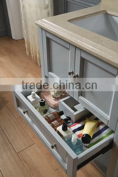 Wholesale Bathroom Cabinet Solid Oak Wood Bathroom Furniture New Design Cabinet No.1006B photo-3