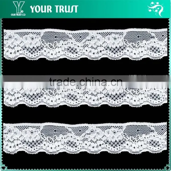 Width 2.1 Centimeter White Stretch Tape Trim Spandex Jacquard Elastic Lace photo-6