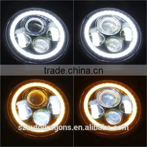 Jeep Wrangler JW JK CJ TJ LED Fog Headlamp Headlight Truck-Lite 27270C 7" Round photo-4