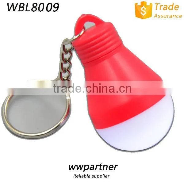 Custom Logo Torch Shape Plastic LED Keyring Wholesale photo-3