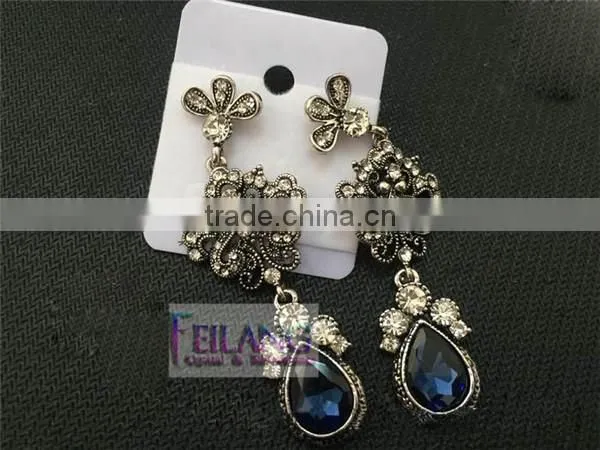RetroStyle Drop Jewelry Earrings Hypoallergenic Red or Blue Earrings photo-4