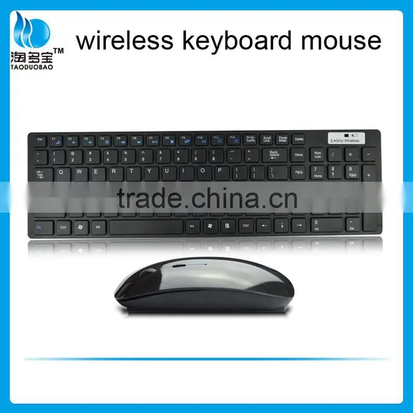 Slim Usb Ergonomics Standard Wireless Keyboard Mouse Set for PC photo-6