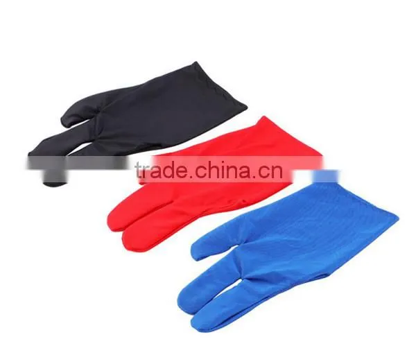 High Quality Durable Nylon 3 Fingers Glove for Billiard Pool Snooker Cue Shooter Black photo-4
