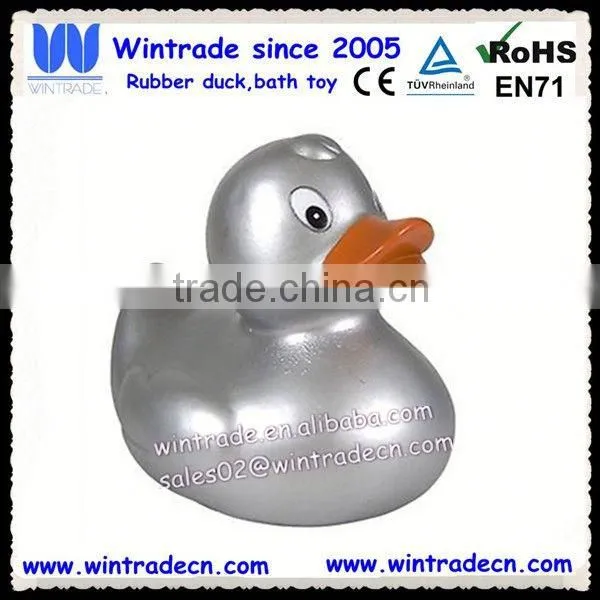 Elegant Silver Duck/pvc Rubber Toy Factory