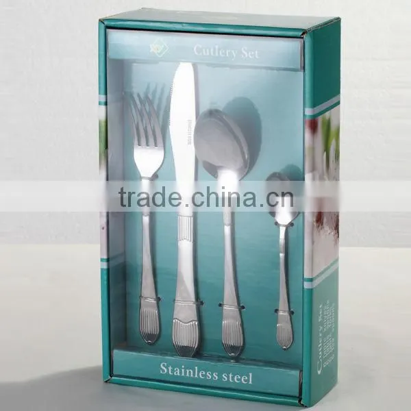 High Quality 24PCS Nice Gift Box Stainless Steel Plastic Handle Cutlery Set For Promotional Gift and Christmas Gift photo-5