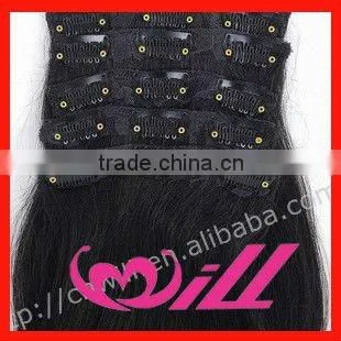 Pretty Virgin Human Hair 18 Inch Clip In Hair Extensions For Black Women photo-5