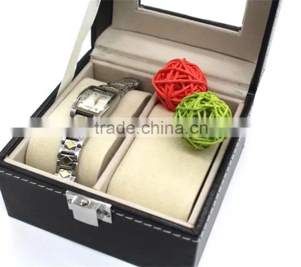Double Watch Show Box Luxury Wristwatch Display Case Made in China photo-3