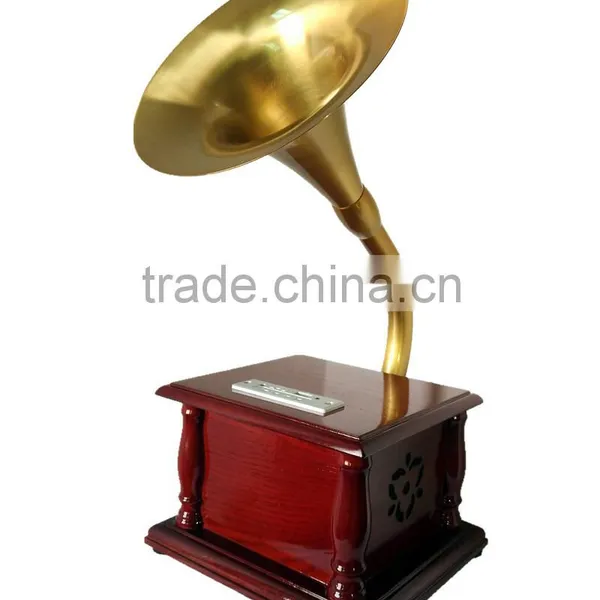 Rain Lane High Quality Classic Woonden Design USB SD Bluetooth Gramophone Replica photo-6