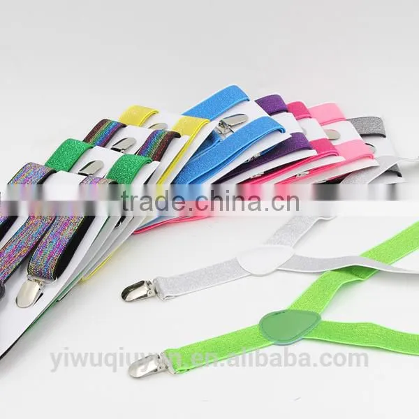 Unisex Kids Adjustable Clip on Solid Purple Suspenders Braces 2.5cm Width photo-4
