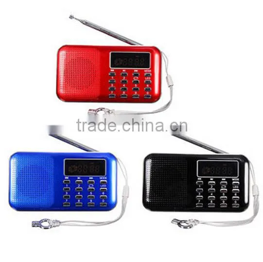 Mini Portable LCD Digital FM Radio Speaker / USB TF Card Mp3 Music Player / Mp3 fm Radio Player photo-5