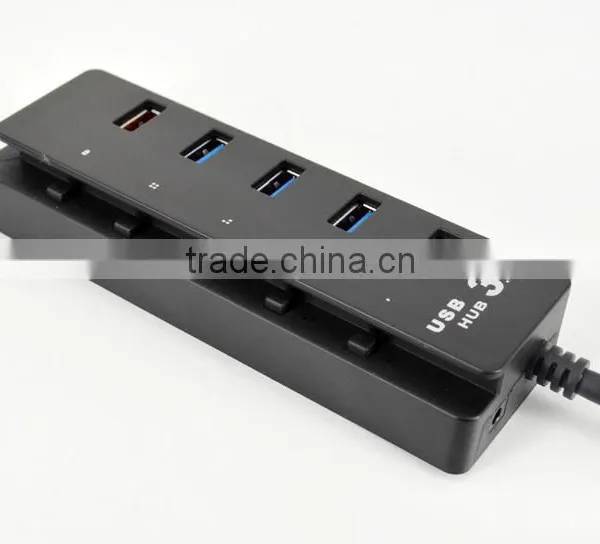 Super Speed 5 Port USB 3.0 HUB With Individual On/off Switches , 4 Port USB 3.0 HUB +1 Quick Charging Port photo-3