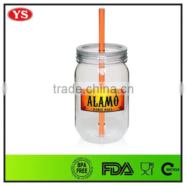 Transparent Clear Straw Mason Jars With Logo Printed for Cold Drinking photo-4
