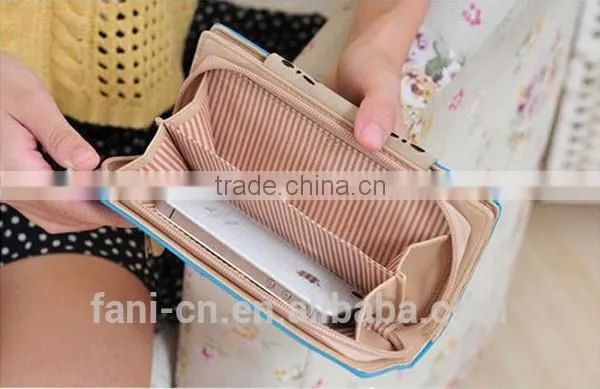 2015 New Arrival Multi Card Holder Fancy PU Leather Wallet With Custom Design for Women photo-4