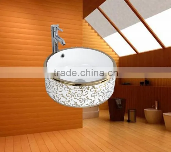 Artificial Bathroom Porcelain Home Garden Wash Color Basins With Cabin photo-3